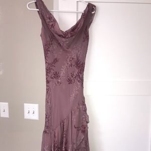 Purple Floral cocktail Dress